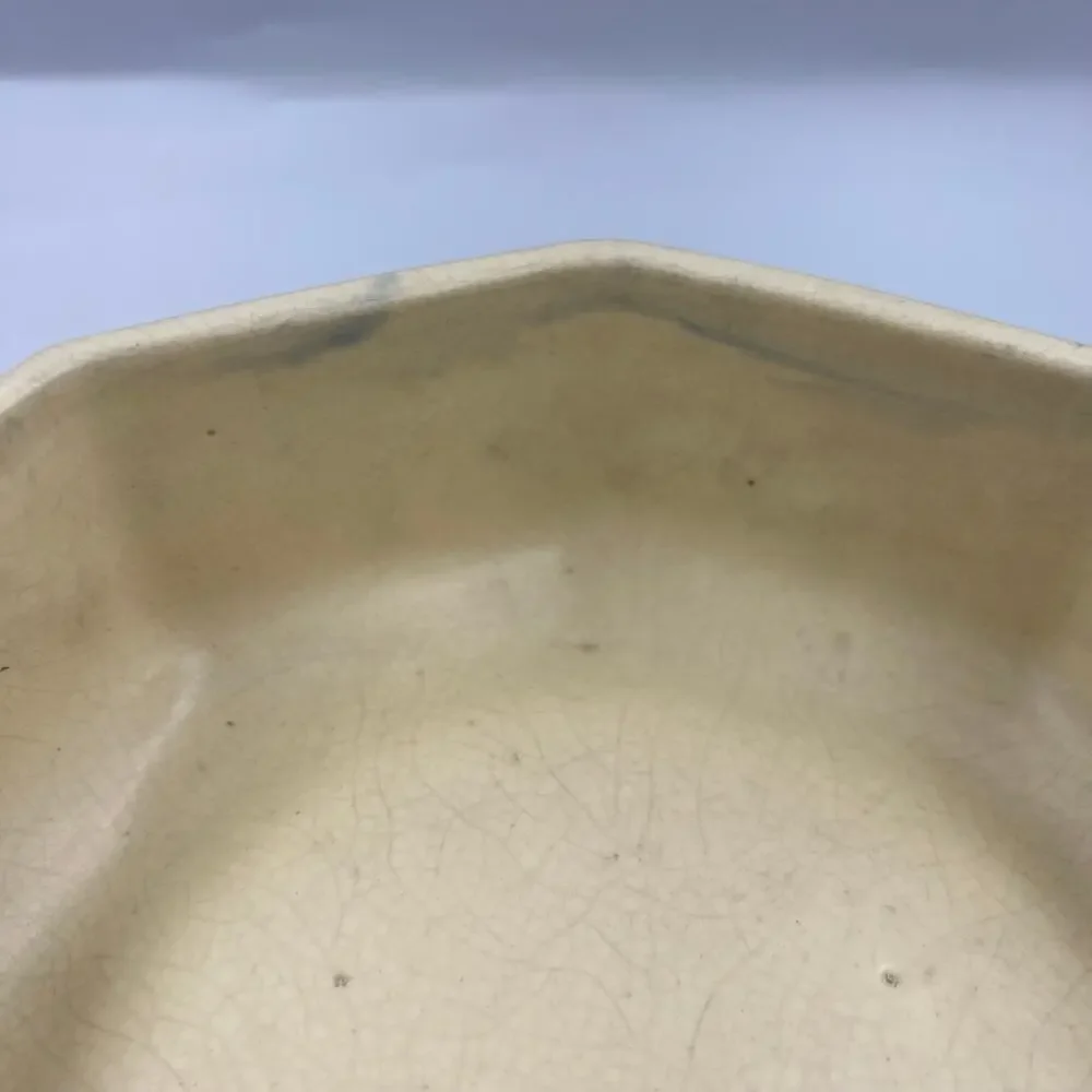 Vintage Weller Art Pottery Florala Shallow Bowl Planter Oval 1920's Cottage Core